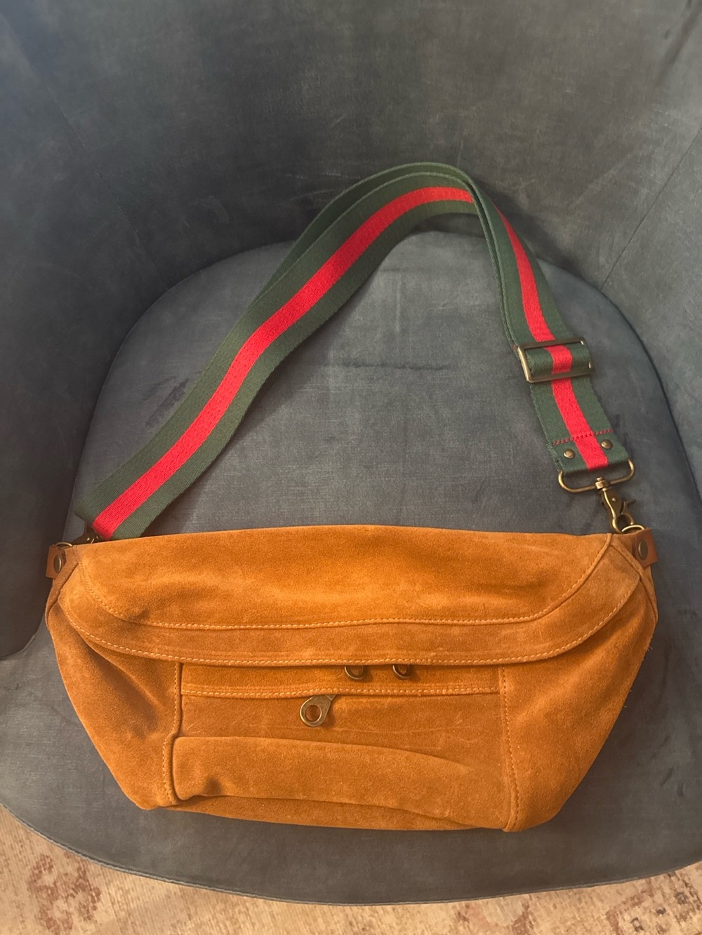 Parker Thatch Cross Your Heart Suede Sling